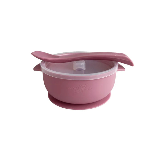 BOWL CON TAPA & ASA PALE MAUVE