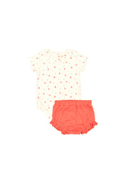 Set Body Bobo + Short Bombacho Cerezas Rojas / Rojo