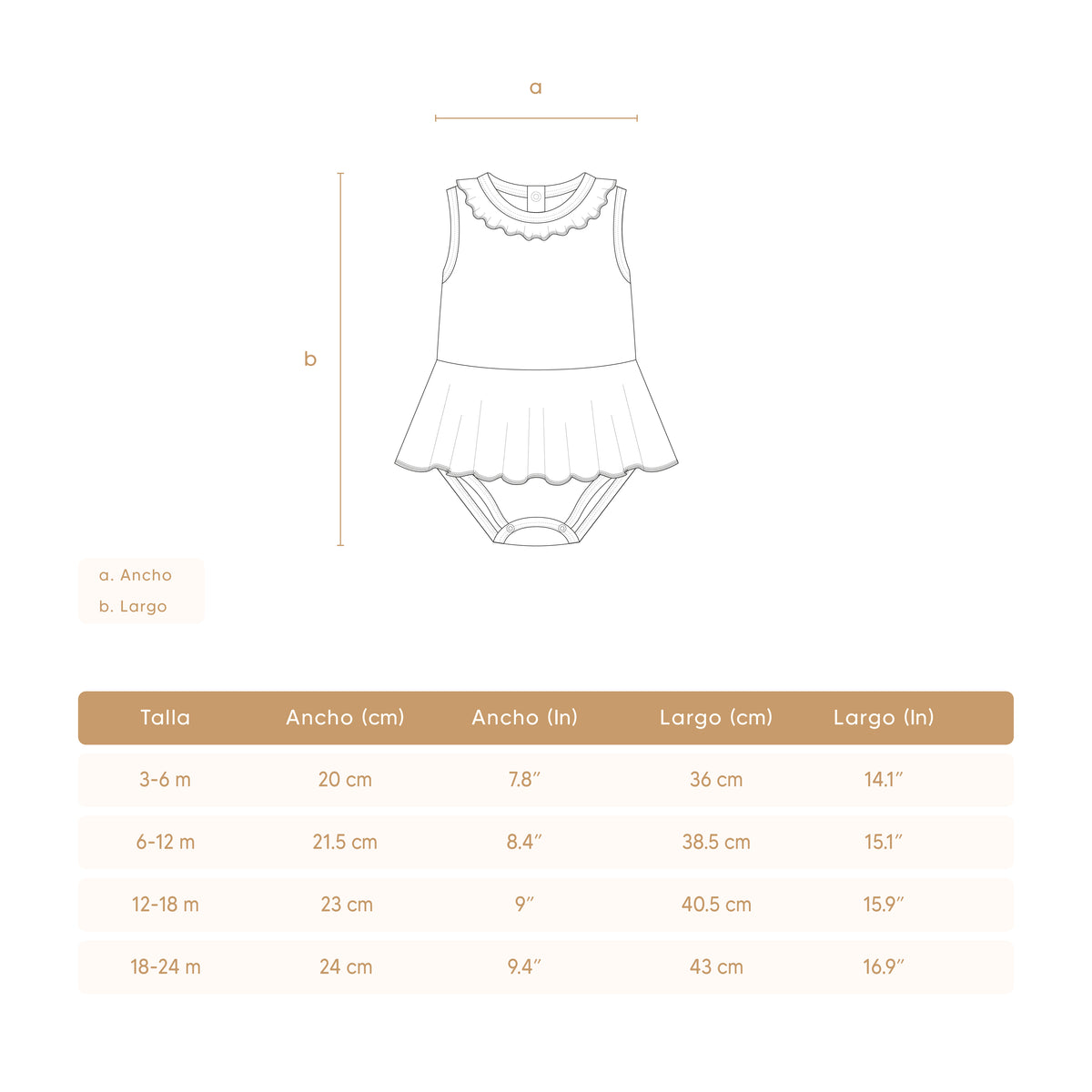 Body Vestido Cuello Bobo Celeste Naranjitas de Algodon