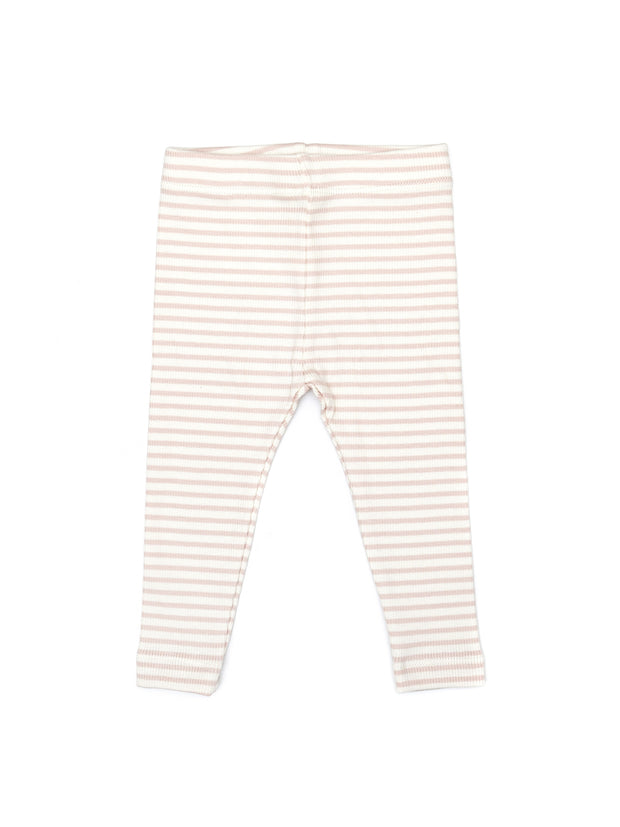 Leggins Rib Perla rayas rosado
