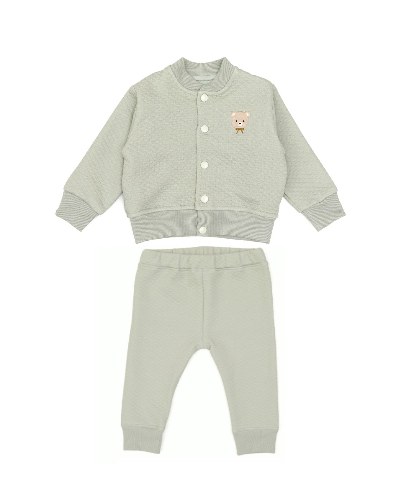Conjunto 2pcs Chaqueta + Pantalón de Algodón Jacquard Verde