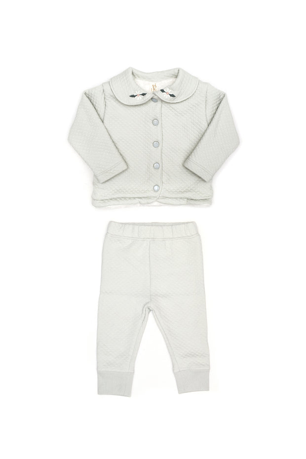 Set Chaqueta + Buzo Niña Celeste de Algodón de Jacquar