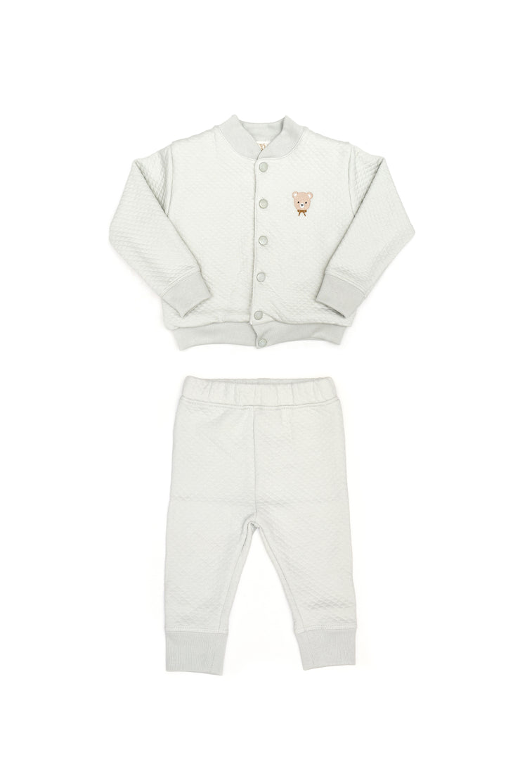 Set Chaqueta + Buzo Niño Celeste de Algodón de Jacquar