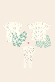 Pijama Mamá + Pijama Papá + Romper bebe Navidad