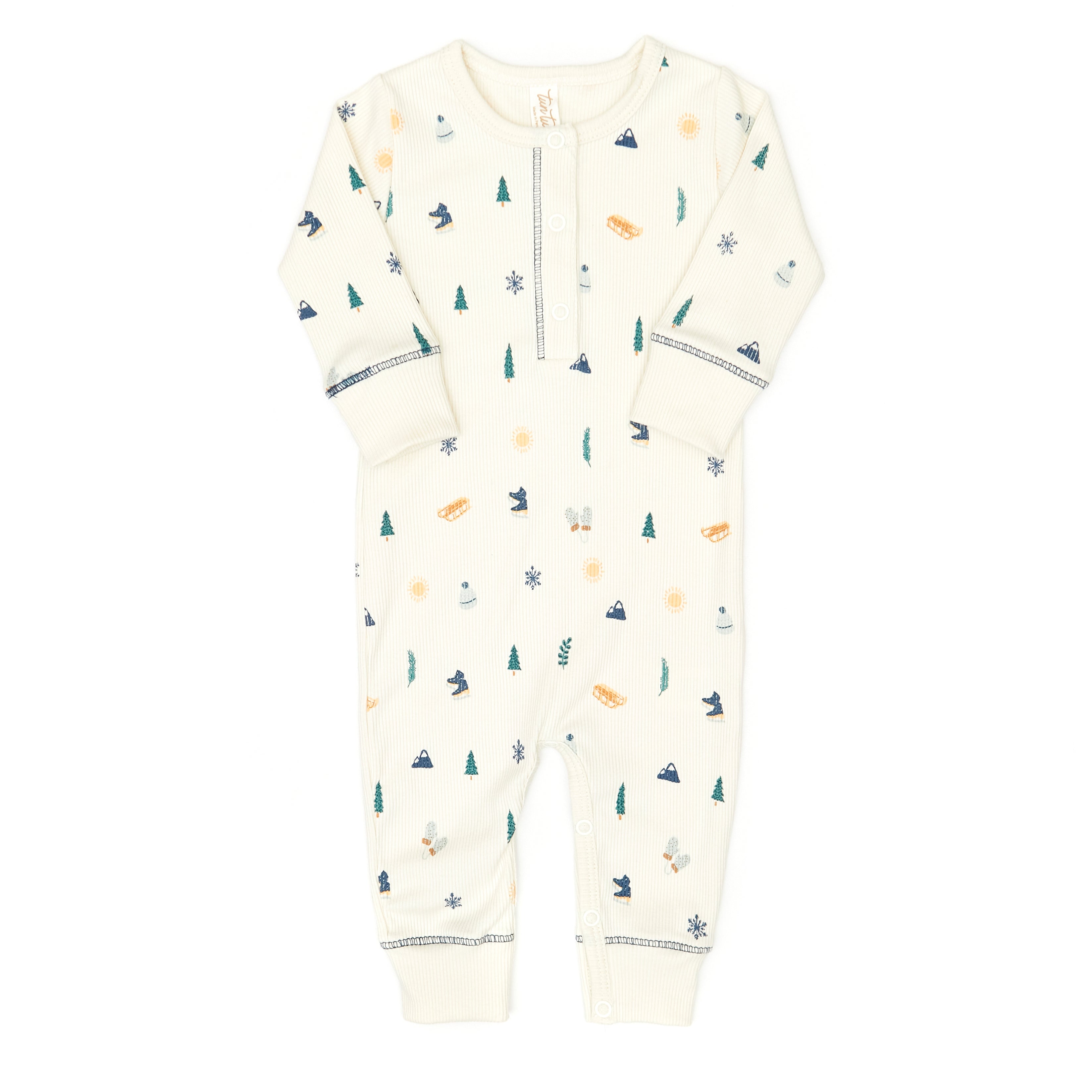 Romper Plaqueta Rib Crema Invierno de Algodón Rib