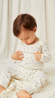 Set Body + Pantalon Perla Estrellas de algodón pima