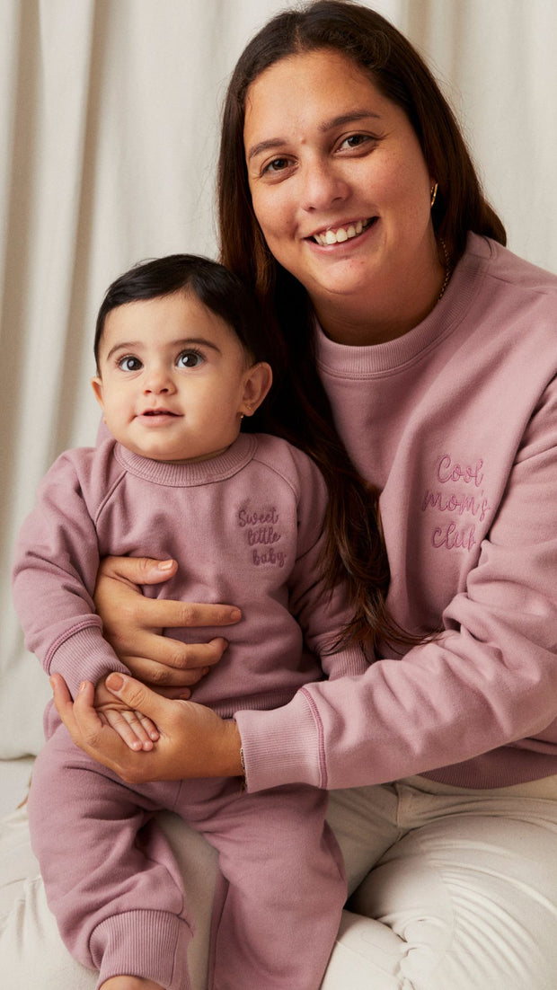 Set Polera + Buzo Lila de Algodón franelado