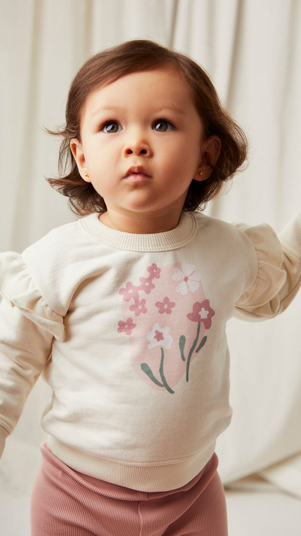 Set Polera Bobo algodón de franelado + Leggin Perla & Coral de algodón rib