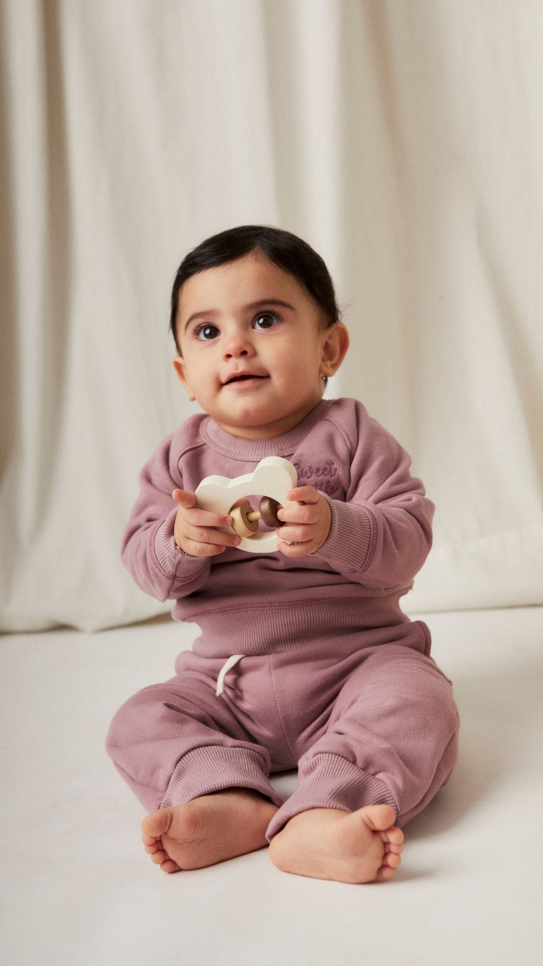 Conjunto 2 PCS Polera + Buzo Lila de Algodón Franelado