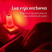 LÁMPARA DE LUZ ROJA TÁCTIL Y LED