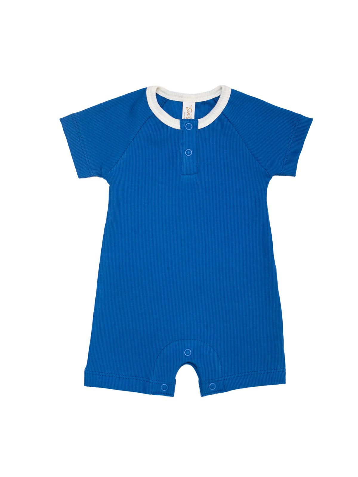 Romper manga corta Azul de Algodón rib