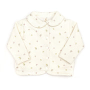 Set Chaqueta + Buzo Niña Perla Flores de Jacquard de algodón