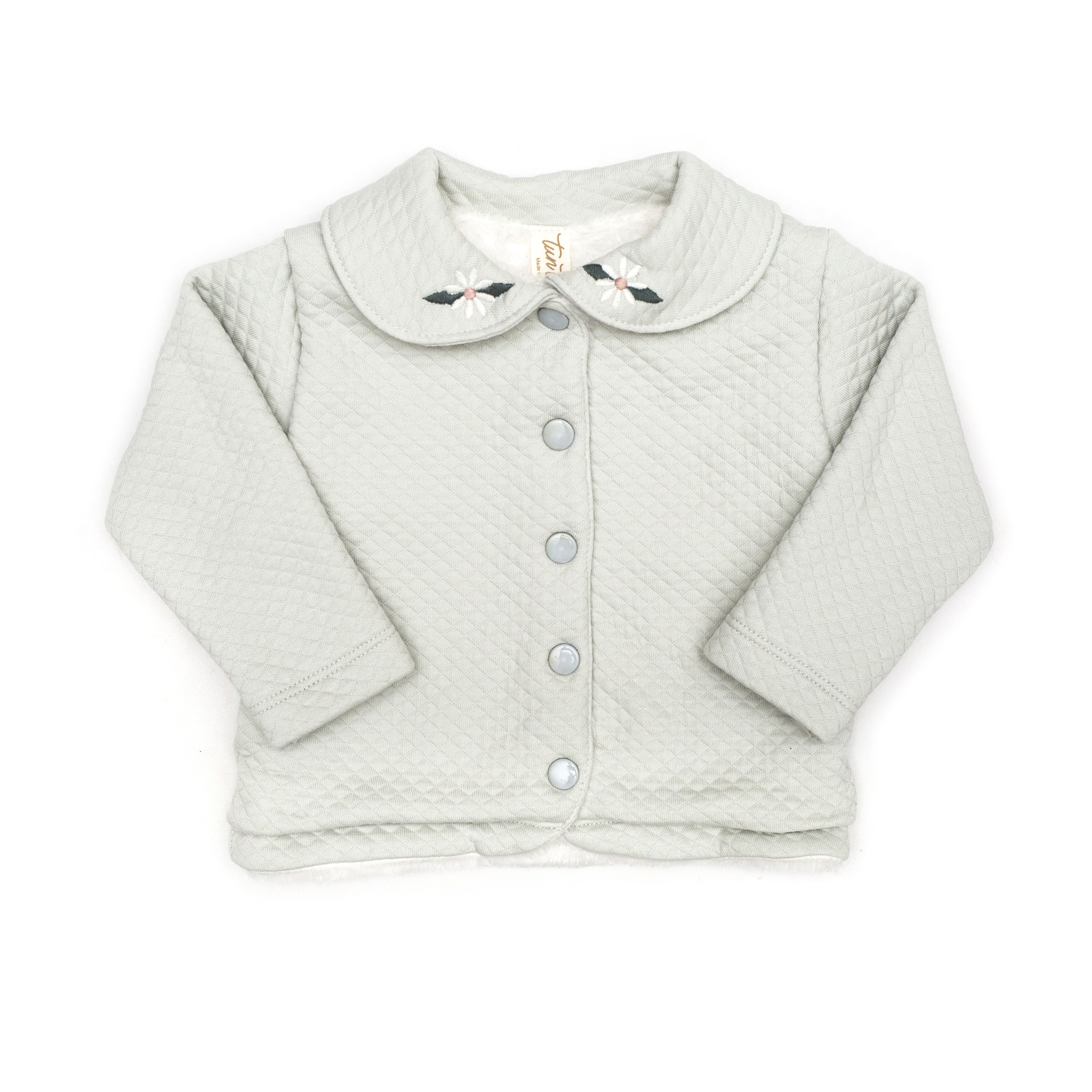 Chaqueta Niña Celeste de Jacquard de algodón