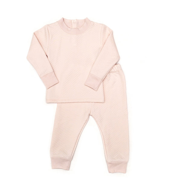 Pijama Rosado de Jacquard de algodón