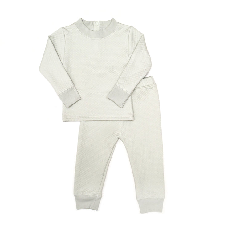 Pijama Celeste de Jacquard de algodón