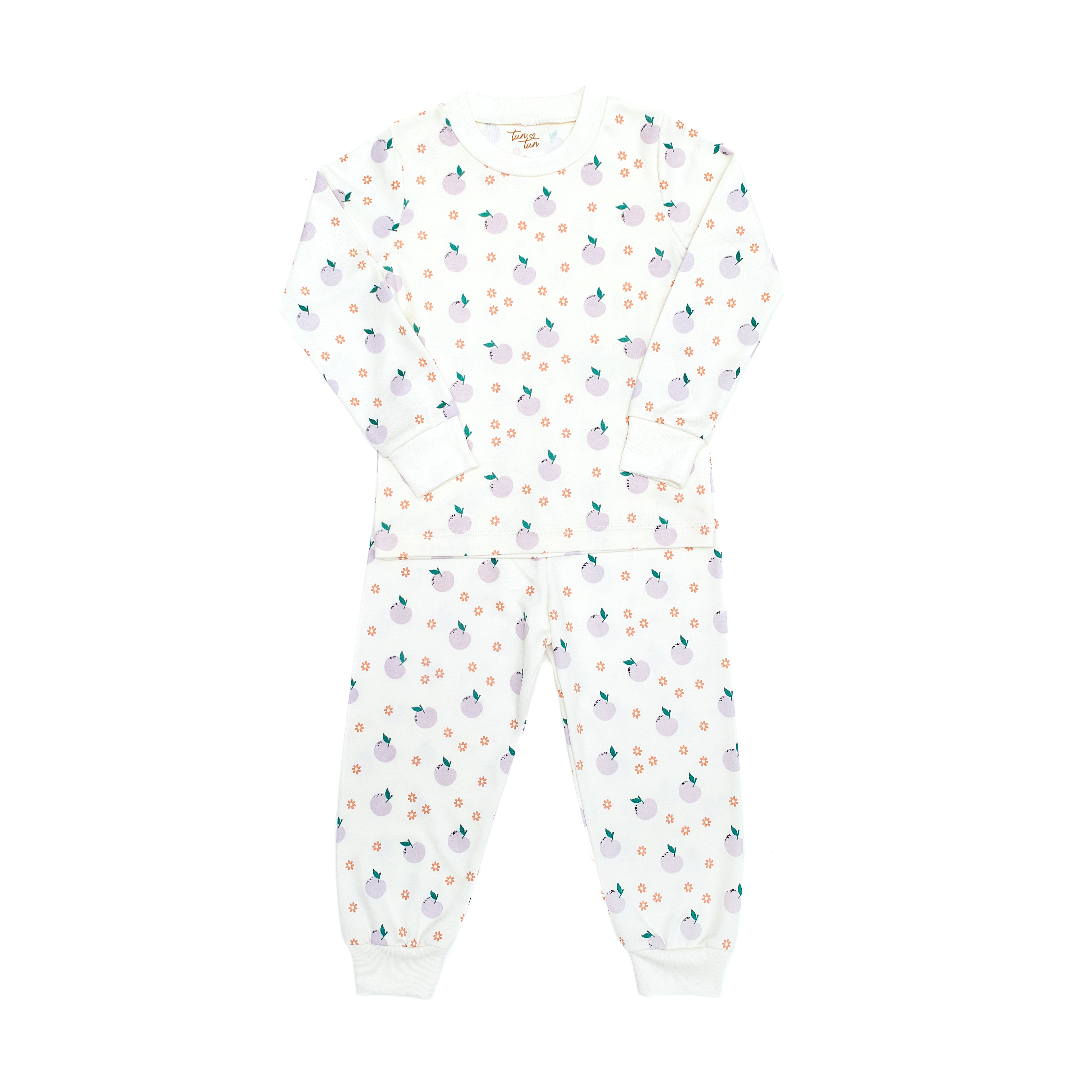 Pijama Perla Manzanas de algodón pima