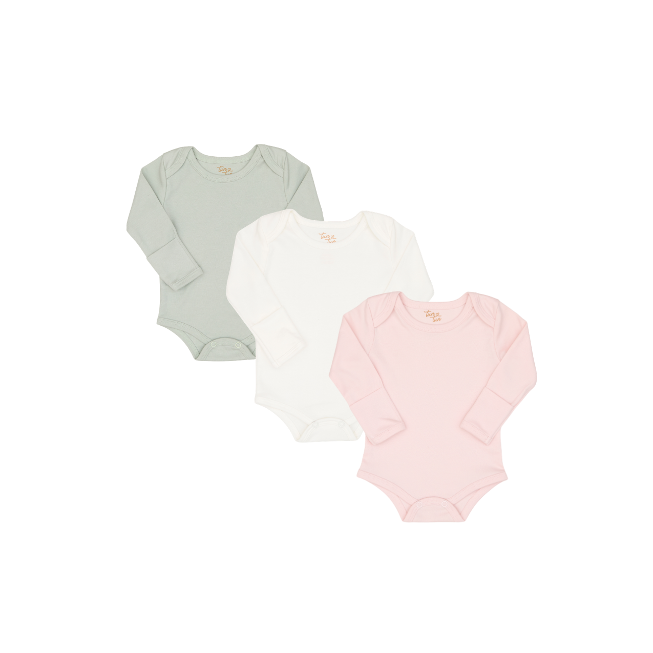 Pack 3pcs Body Solido Traslapado de Algodón Pima