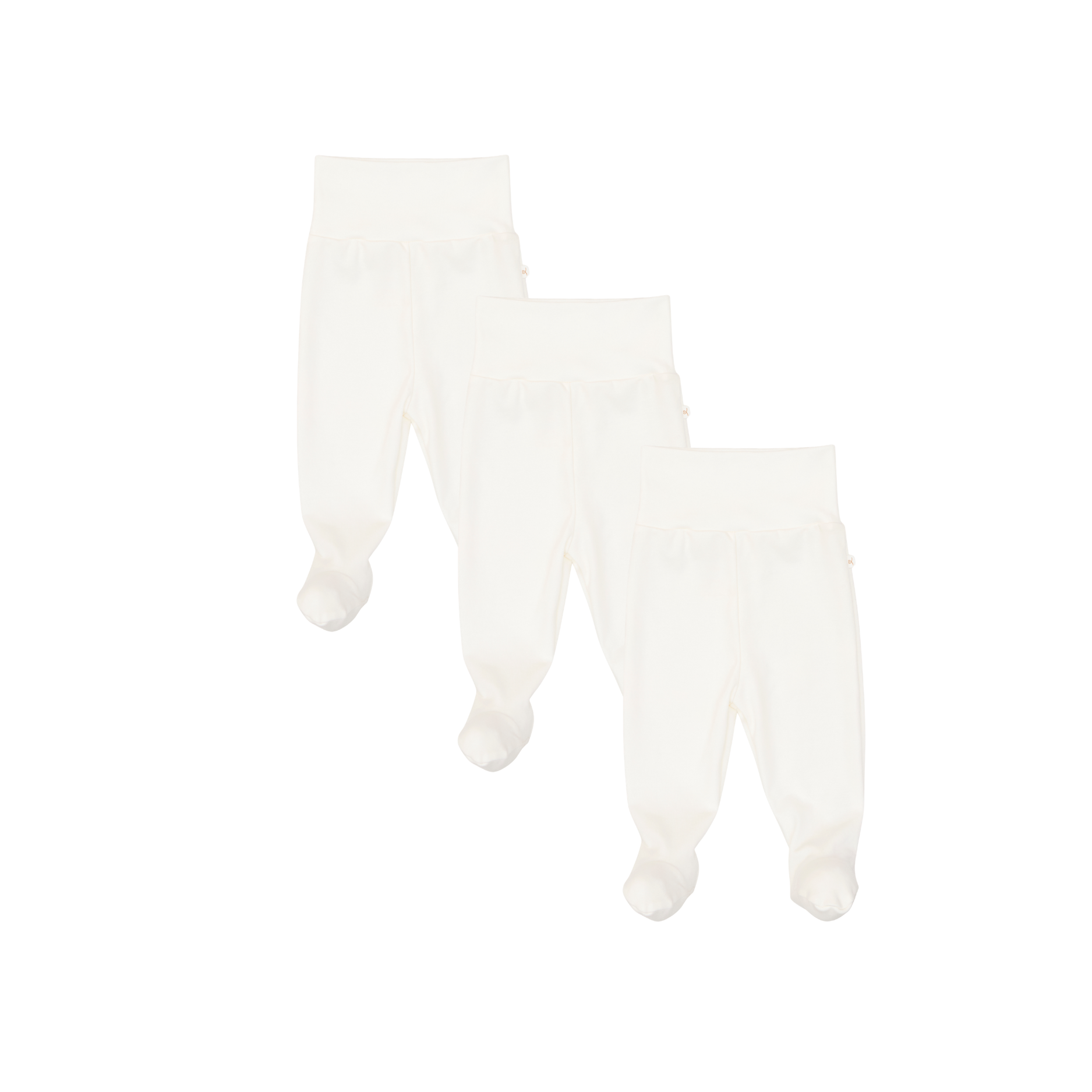 Pack 3pcs Pantalon Cintura Ancha Perla Solido de Algodón Pima