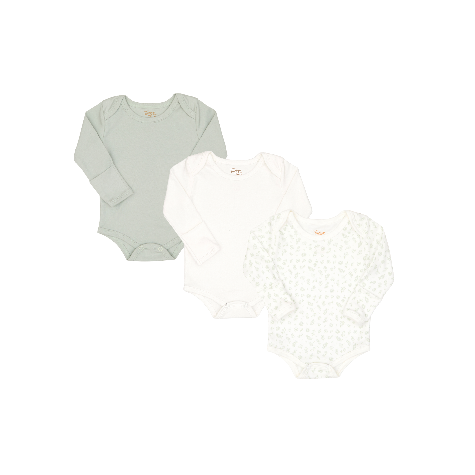 Pack 3 pcs Body Traslapado de Algodón Pima