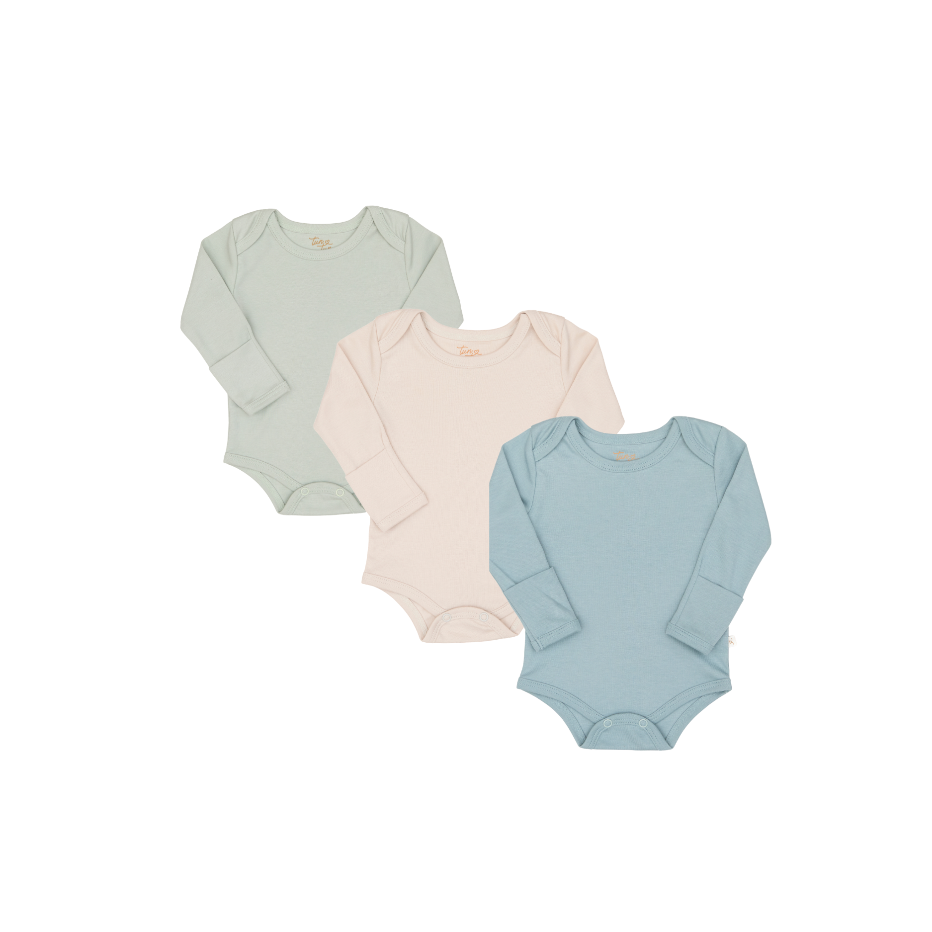Pack 3pcs Body Solido Traslapado de Algodón Pima