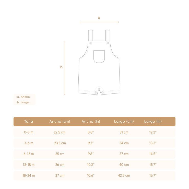 Set Body Bobo + Overall Perla Flores / Cuadros Verde