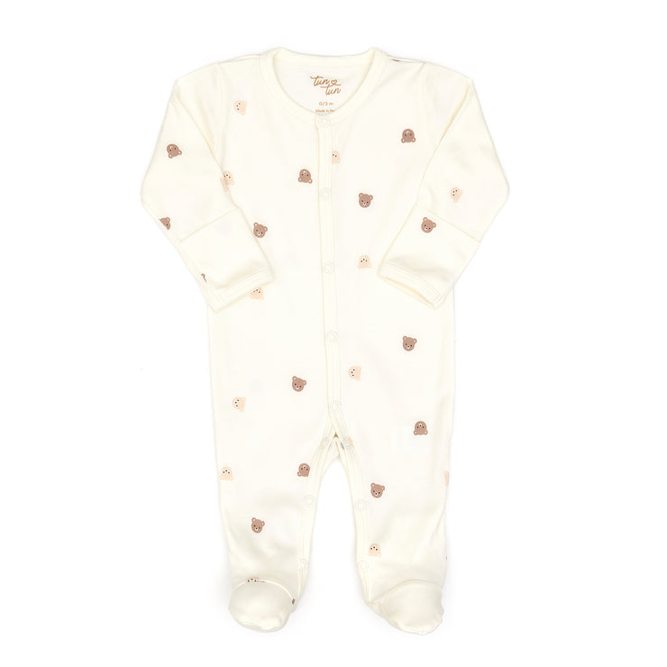 AJUAR ENTERIZO DE ALGODÓN PIMA + BABERO GRANDE + CAJITA DE REGALO