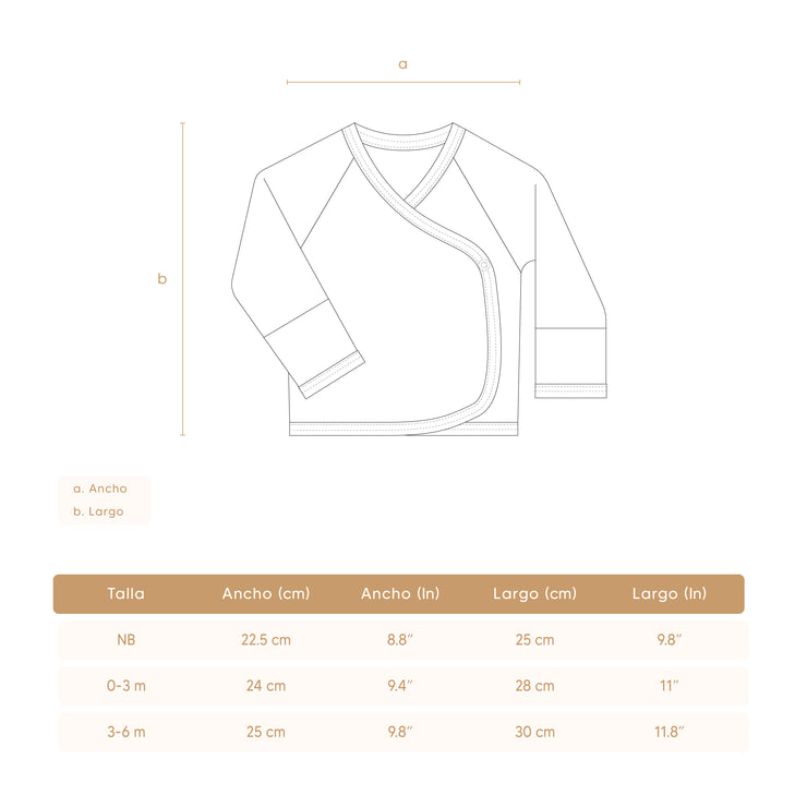 Set Kimono Osos de algodón pima