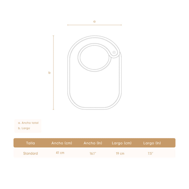 Babero Grande Perla bicicletas de algodón pima