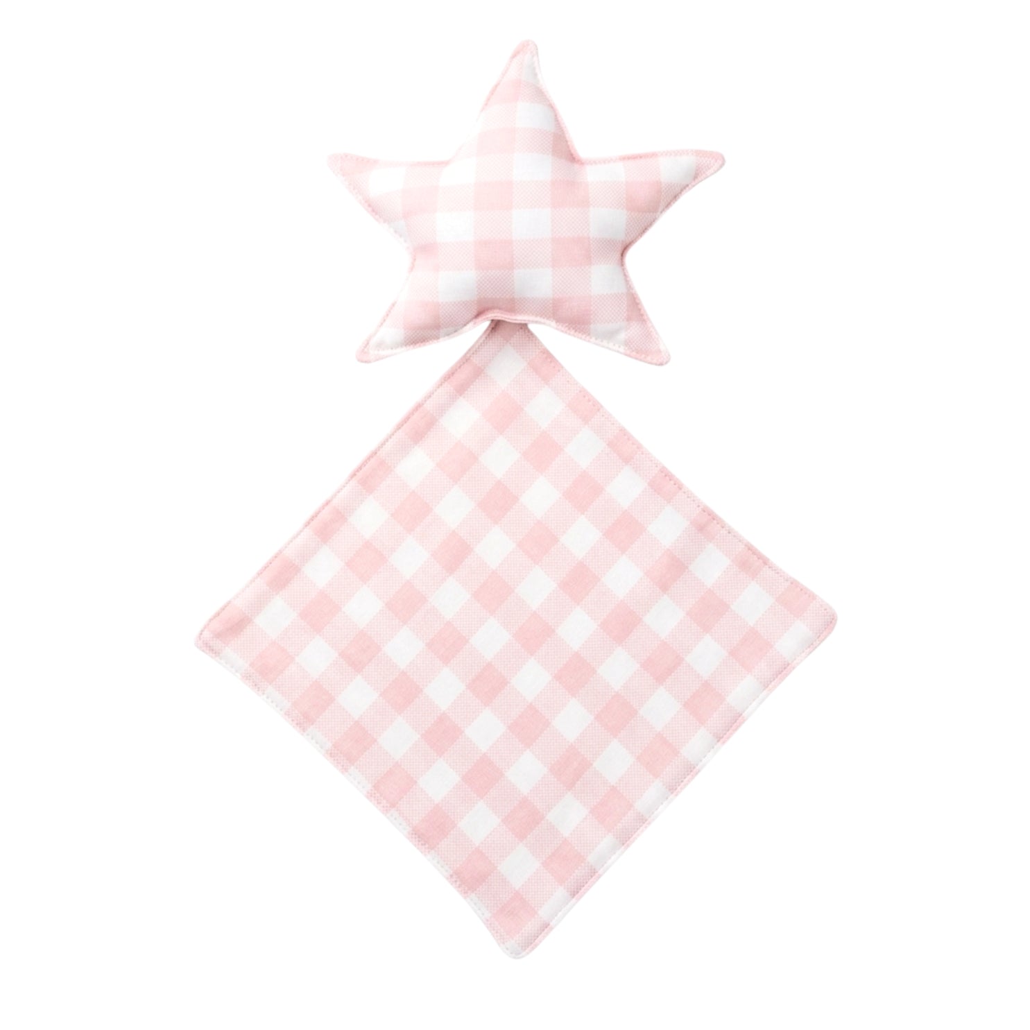 Mantita de Apego Cuadros Rosados de Algodón Pima