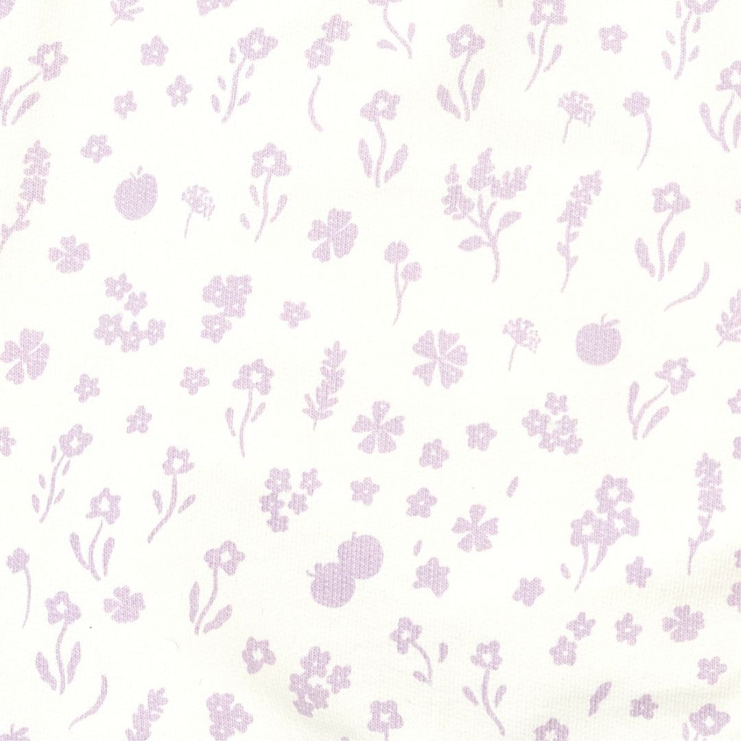 Polera Bobo Perla Flores Lila de  Algodón franelado