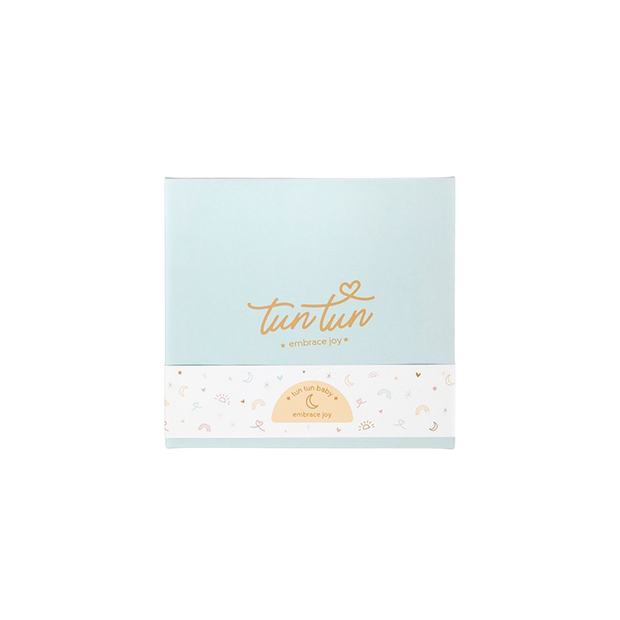 AJUAR VESTIDO BODY DE ALGODÓN  RIB + VINCHA + CAJITA DE REGALO