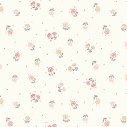 Babero Grande Perla flores de algodón pima