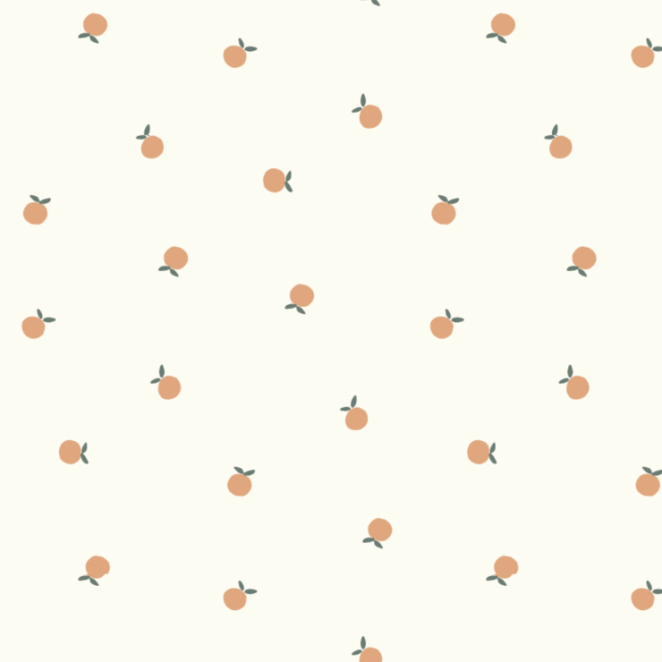 Romper Manga Corta Perla Naranjas de algodón pima