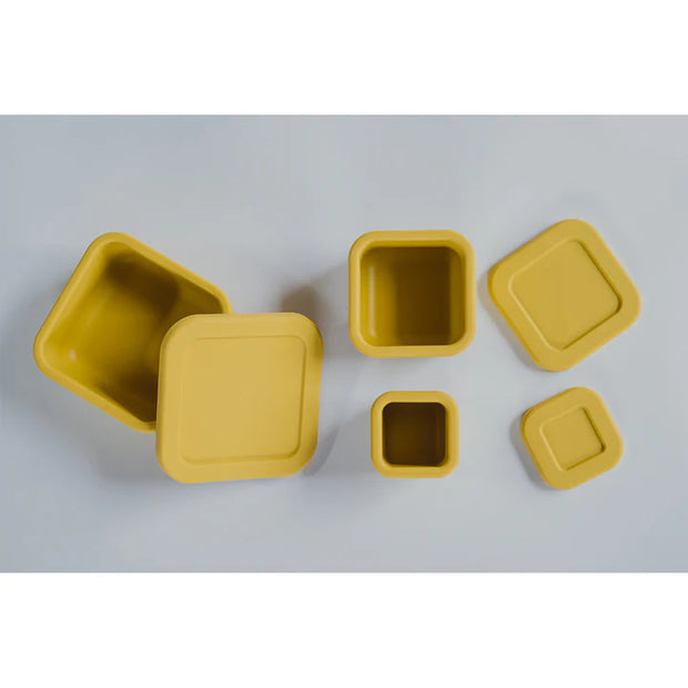 MINI BENTO BOX SILICONA SET X3 MUSTARD