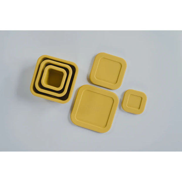 MINI BENTO BOX SILICONA SET X3 MUSTARD