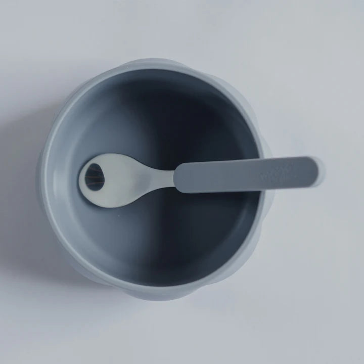 BOWL DE SILICONA - CURVY STEEL GREY