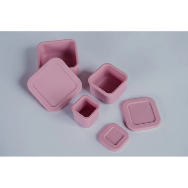 MINI BENTO BOX SILICONA SET X3 PALE MAUVE
