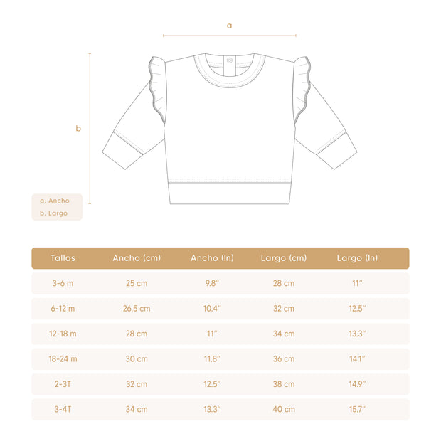 Set Polera Bobo Perla Flores + Buzo Coral de Algodón franelado