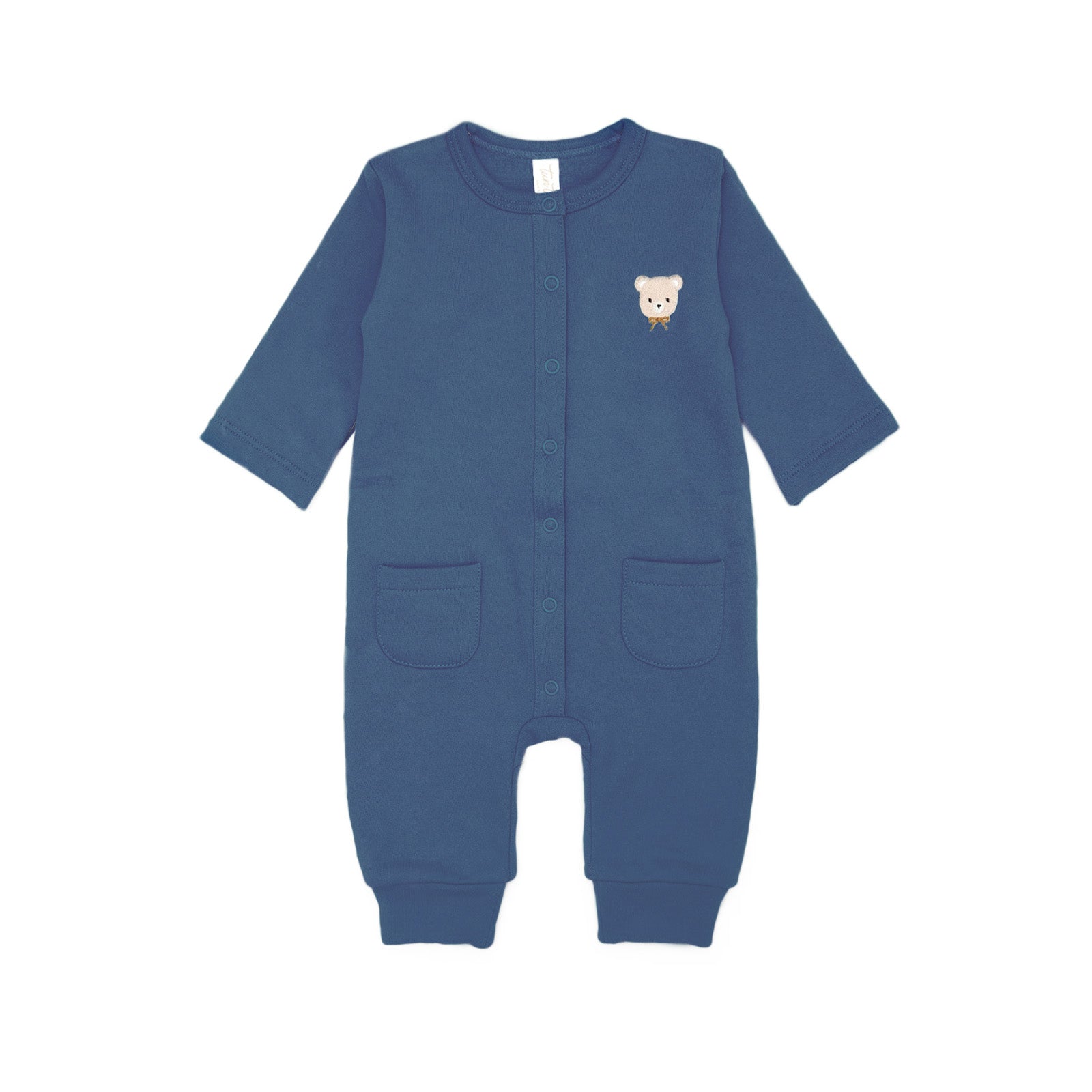 Romper Broches Azul de Algodón franelado