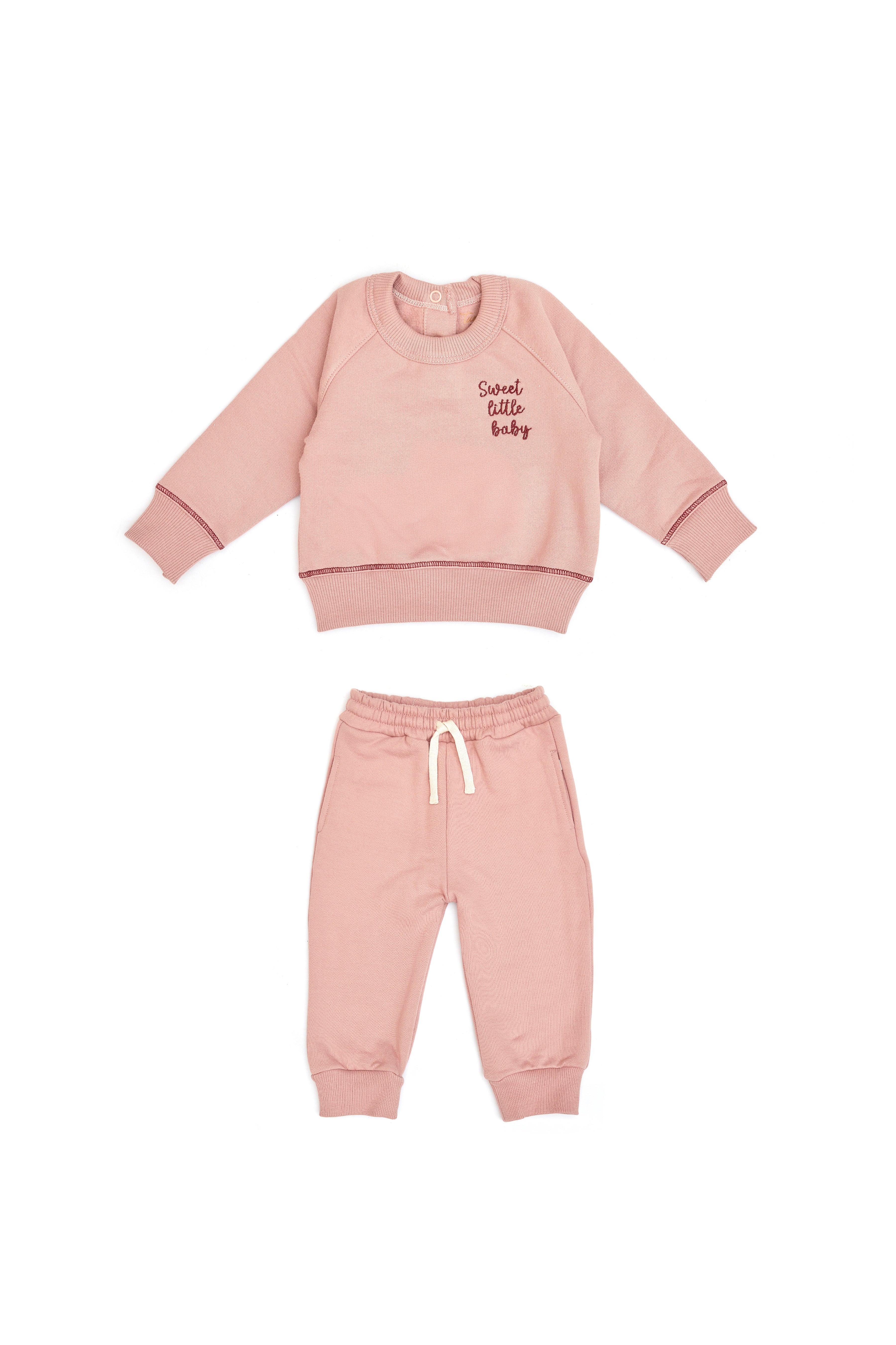 Conjunto 2 PCS Polera + Buzo Coral de Algodón Franelado