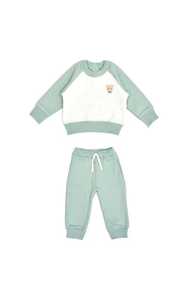 Set Polera + Buzo Perla & Verde