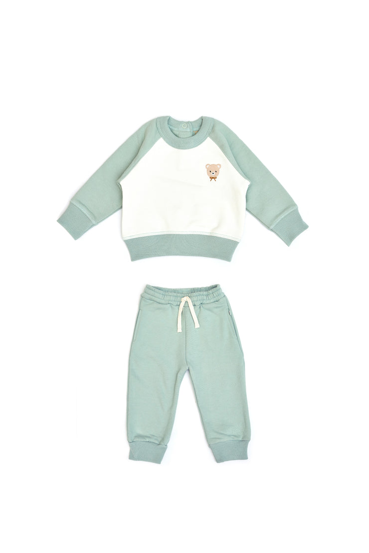 Set Polera + Buzo Perla & Verde