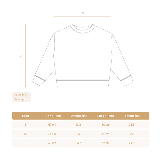 Polera Oversize Mamá Azul de algodón franelado