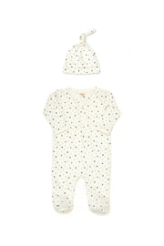 Set Enterizo Cierre + Gorro Perla Estrellas