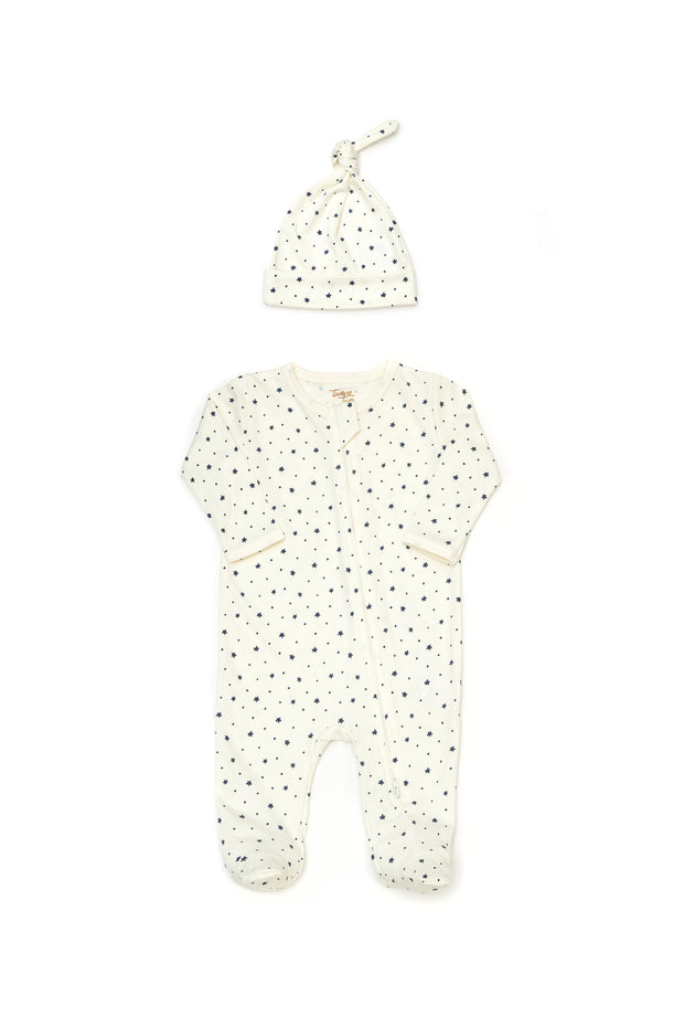 Set Enterizo Cierre + Gorro Perla Estrellas