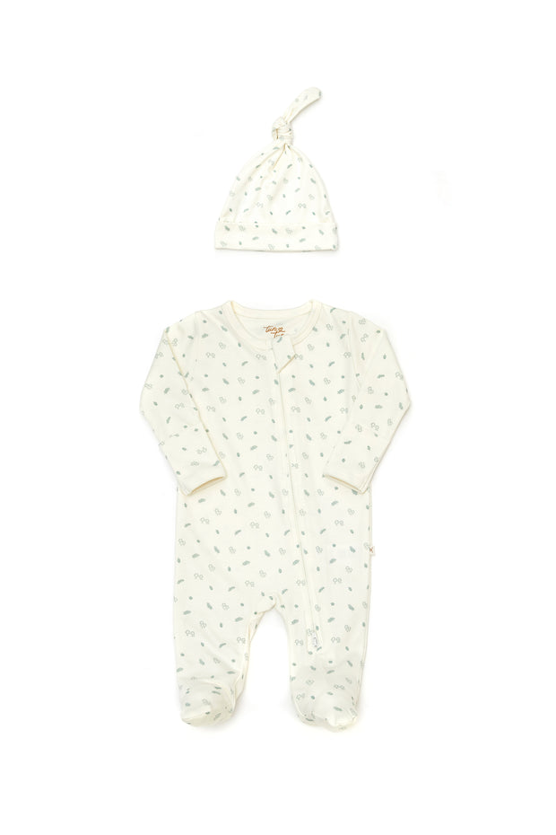 Set Enterizo Cierre + Gorro Perla Honguitos