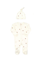 Set Enterizo Broches + Gorro Perla Osos