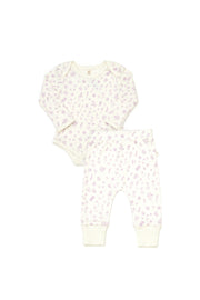 Set Body + Pantalon Perla Flores Lila