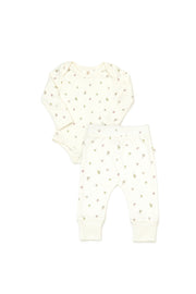 Set Body + Pantalon Perla Flores