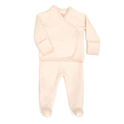Set Kimono Rosado de jackard de algodón